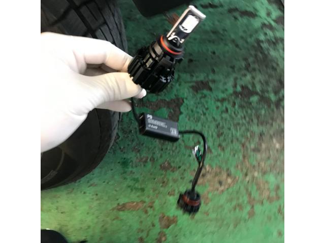 ジープ ラングラー LEDフォグ ランプ 取付 岡山市北区 ガレージトライ 車検 板金塗装