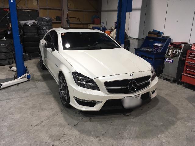 AMG CLS63  w218 エアサス故障修理 車検整備  輸入車外車車検整備 部品持ち込み 姫路 ガレージオシオ