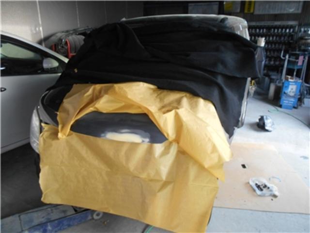 スズキ　ワゴンR　フロントバンパー　フロントフェンダー　ドア修理　フレーム修正　板金修理　板金塗装　多賀城市