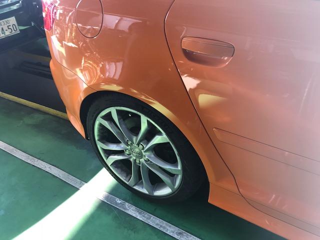 アウディS3 右リヤフェンダー 板金　滋賀　彦根