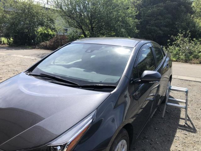 トヨタ　プリウス　ルーフ交換　雹害による全体のキズ・へこみ直し　深谷市　自動車修理