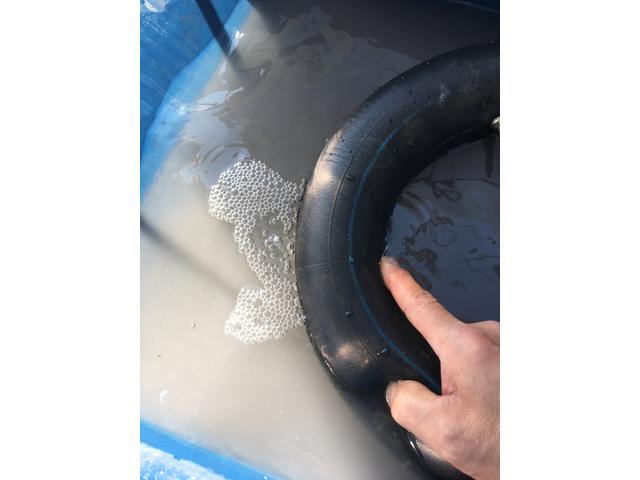 岡崎市　一輪車　パンク修理！