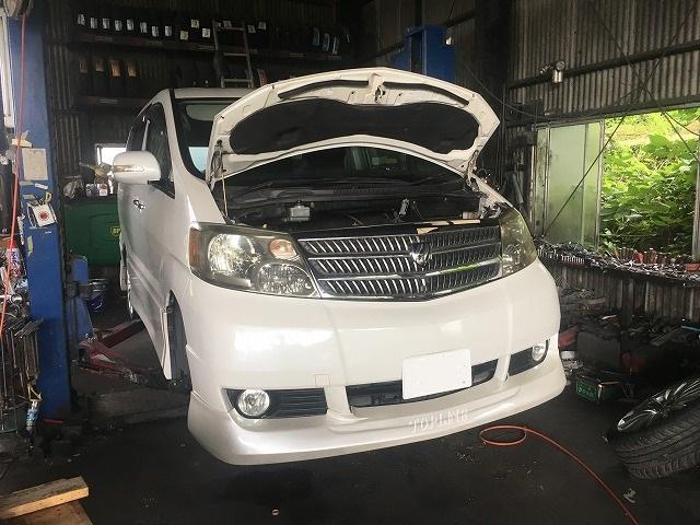 アルファード　オーバーヒート　ヘッドガスケット抜け　エンジン交換