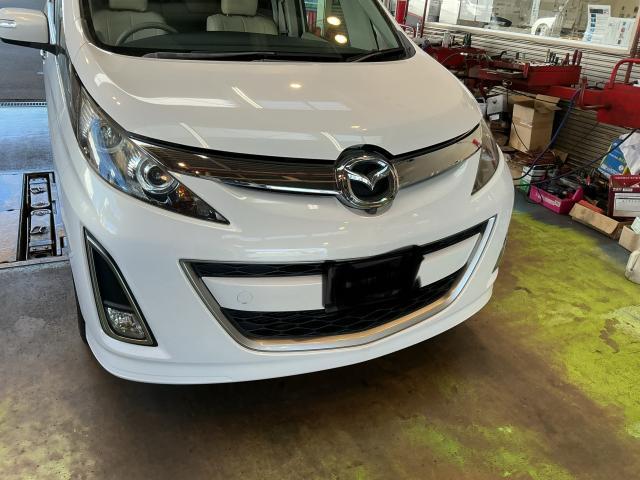 マツダ　ビアンテ　車検 フロントスタビライザーリンク交換　奈良市　大和郡山市　木津川市　磯城郡　生駒郡　生駒市