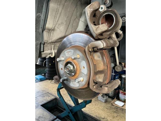 ダイハツ　タント　車検 フロント・ディスクロータ交換　ブレーキ違和感　奈良市　木津川市　大和郡山市　磯城郡　生駒市　生駒郡