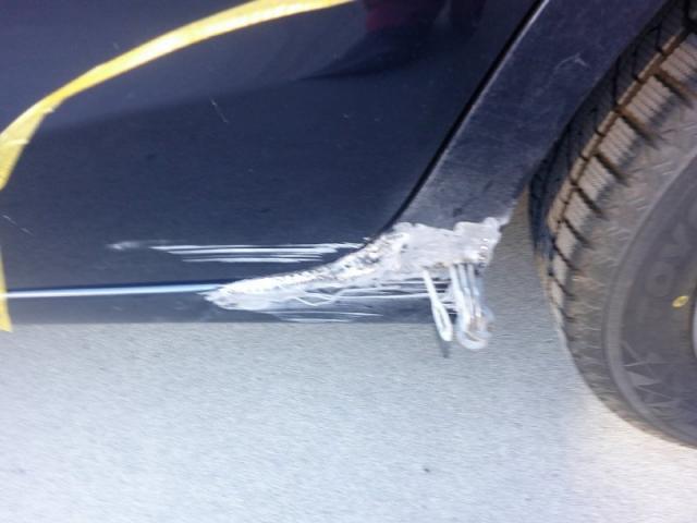 マツダ　ＭＡＺＤＡ２　リヤドアとその横（クォーター）　キズ・へこみ直し　郡山市板金塗装