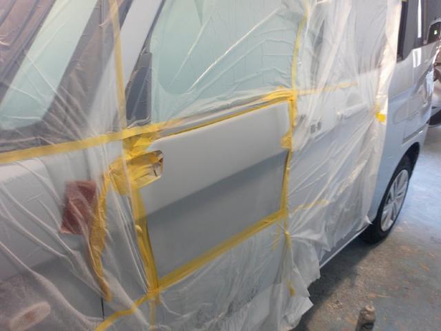 トヨタ　ルーミー　最短２日　ドアパンチキズ・へこみ直し　郡山市板金塗装