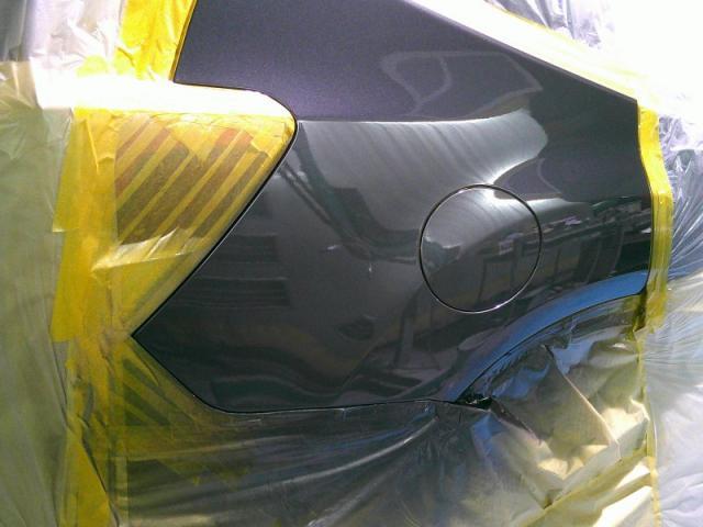 スバル　フォレスター　給油口付近　キズ・へこみ直し　郡山市板金塗装