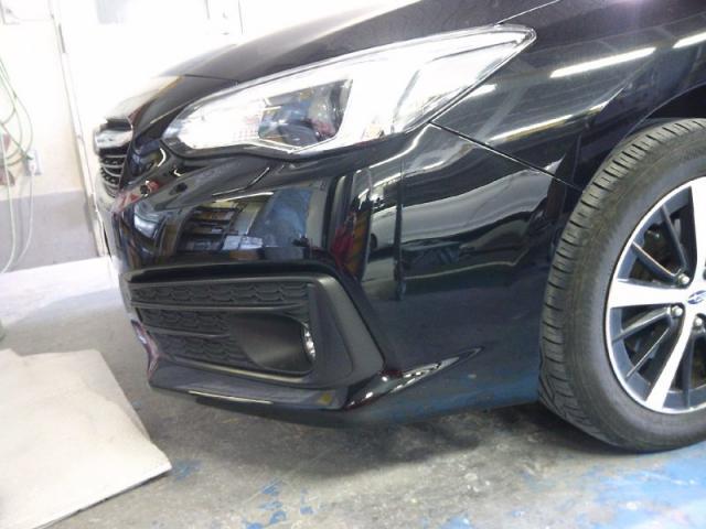 スバル　インプレッサ　バンパーキズ・へこみ直し　半日修理郡山市