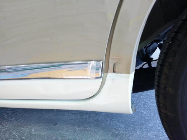 ダイハツ　ムーヴキャンバス　ツートンカラー　スライドドア他キズ・へこみ直し　郡山市