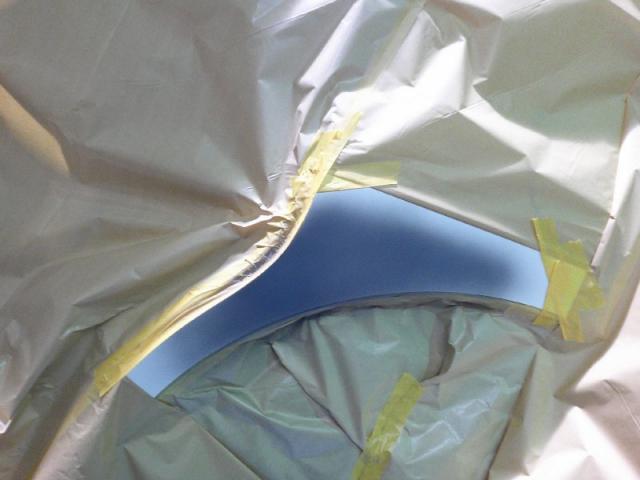 日産　ノート　給油口付近（クォーター）とドアキズ・へこみ直し　郡山市板金塗装