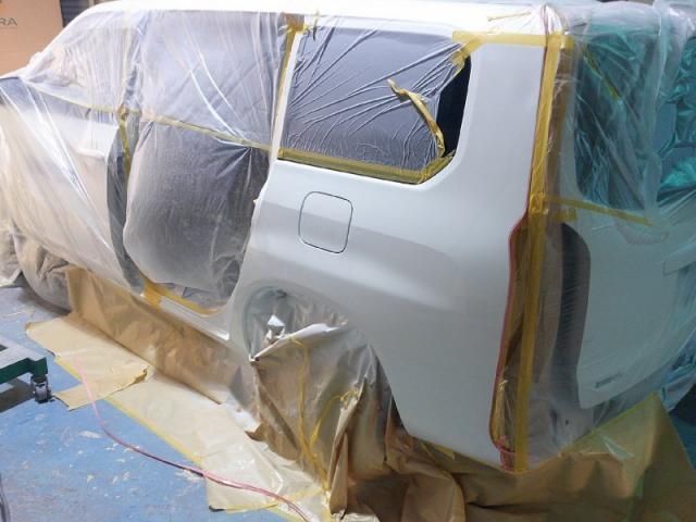 トヨタ　プロボックス　リヤドアとその横（クオーター）　キズ・へこみ直し　郡山市カーコン工法