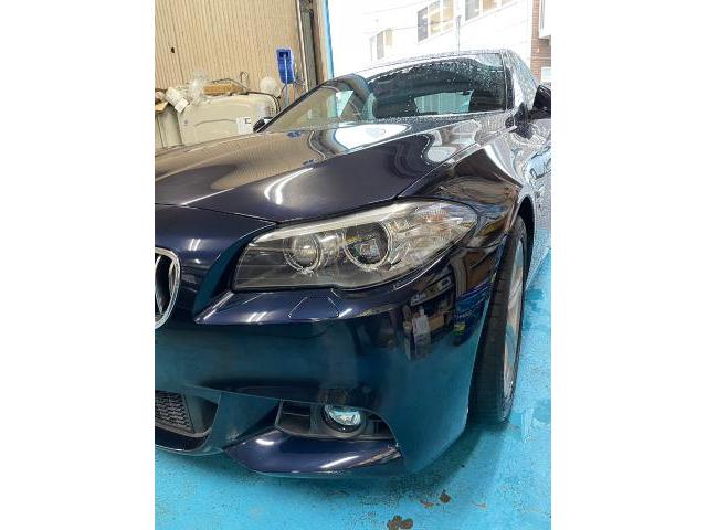 BMW 523i フロントバンパー塗装修理 【徳島でBMW523iの塗装修理はハルカーステーションにお任せ！】