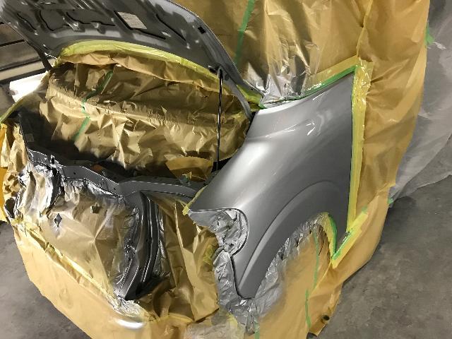 タント L350S 事故 ボンネット ヘコミ フェンダー ヘコミ ライト 割れ 骨格 修正 修理 鈑金 塗装 丸亀 香川