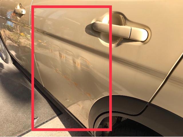 アルト ラパン HE33S ドア ヘコミ キズ 修理 鈑金 塗装 高松 香川