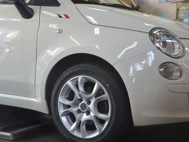 FIAT 500 ネットで購入の、タイヤ・ホイール組み込みバランス＆取付のご依頼になります。