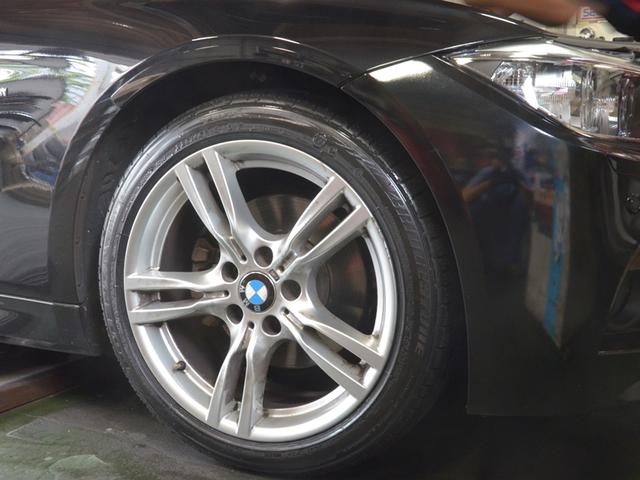 BMW 3シリーズ ツーリング 18インチランフラットタイヤの持込み取り付けとワコーズ エアコンプラスの施工