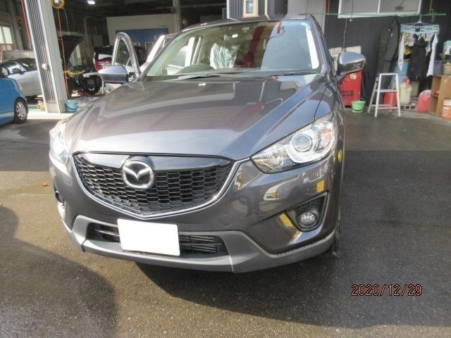 マツダ　ＣＸ－５　フロントバンパー補修　塗装　傷修理
福島市　自動車　鈑金塗装　板金塗装　傷凹み　キズ　ヘコミ　リペア　点検  安い　おすすめ