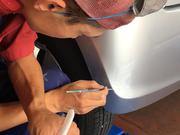 小さなキズやヘコミの補修も野中石油に任せてちょ。