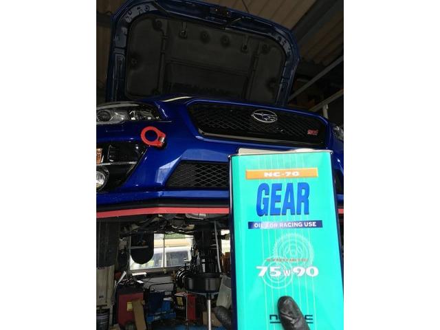 スバル　ＷＲＸ　ＳＴＩ　車検整備　ミッション＆デフオイル　ＮＣ７０　７５Ｗ９０　交換　整備　修理　整備工場　修理工場　車検　点検　任意保険　茨城　龍ヶ崎　取手　牛久　つくば　つくばみらい　守谷　稲敷　ＮＵＴＥＣ 