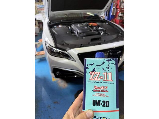 トヨタ　クラウンハイブリッド　法定点検　エンジンオイル＆エレメント　　交換　整備　修理　車検　点検　任意保険　茨城　龍ヶ崎　取手　牛久　つくば　つくば　ＮＵＴＥＣ
