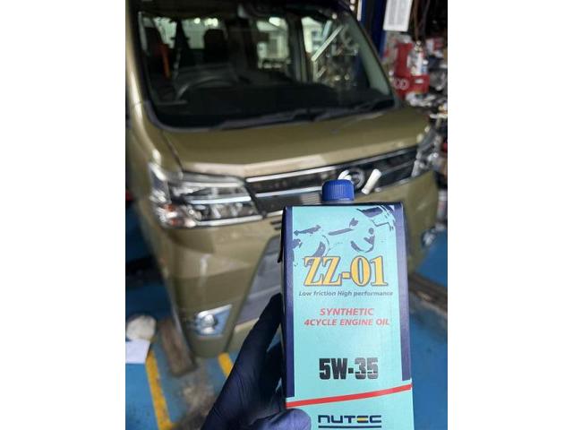 ダイハツ ハイゼットデッキバン 車検整備 エンジンオイル NUTEC ZZ01 ロアボ-ルジョイントブ-ツ エアコンフィルタ- 交換 整備 修理 車検 点検 任意保険 茨城 龍ヶ崎 取手 牛久 つくば つくば NUT整備