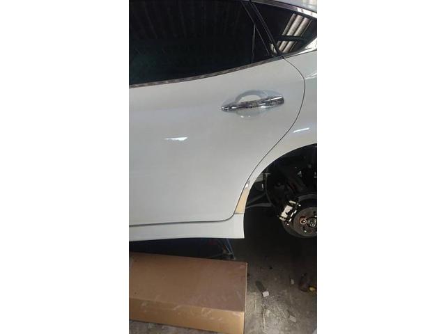 日産 フーガ キズ・へこみ直し 左リヤドア リヤクォ-タ- リヤバンパ- 中古部品 交換 整備 修理 車検 点検 任意保険 茨城 龍ヶ崎 取手 牛久 つくば つくば NUTEC