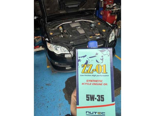 スバル レガシィツーリングワゴン エンジンオイル NUTEC ZZ01 交換 整備 修理 車検 点検 任意保険 茨城 龍ヶ崎 取手 牛久 つくば つくば NUTEC