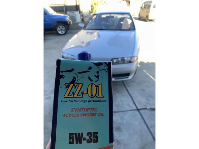 日産　スカイライン　エンジンオイル＆エレメント　ＺＺ０１　５Ｗ３５　交換　整備　修理　車検　点検　任意保険　茨城　龍ヶ崎　取手　牛久　つくば　つくば　ＮＵＴＥＣ