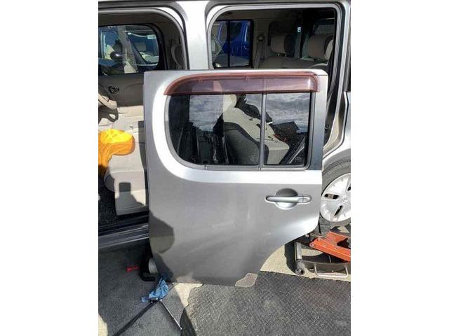 日産　キューブ　リヤドアへこみ　リヤフェンダ－　板金　交換　整備　修理　車検　点検　任意保険　茨城　龍ヶ崎　取手　牛久　つくば　つくば　ＮＵＴＥＣ