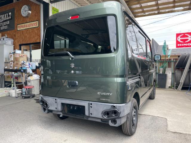 エブリィ カスタム　フェイスチェンジ 中古車販売 車検 整備 鈑金 塗装 事故修理 キズヘコミ カスタム デントリペア 水戸 ひたちなか 茨城町 小美玉 笠間 大洗 石岡 那珂 城里町 東海村