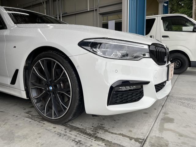 BMW　523ｄフロントバンパー 鈑金塗装　修理　児玉郡美里町