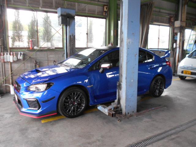 WRX　STI　車高調取替、タイヤホイール取替　部品持ち込み　長崎　諫早　佐世保　大村　島原　雲仙