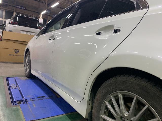 トヨタ SAI キズ凹み 鈑金修理塗装 福井市よりご入庫。