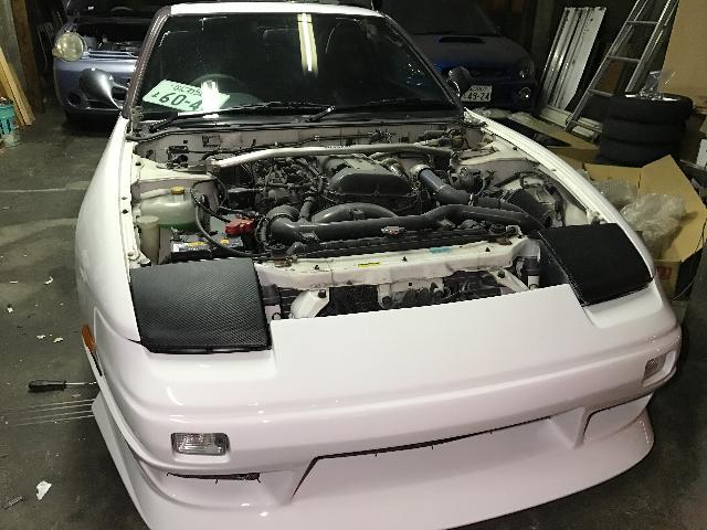 180sx 板金 ボンネット ウイング 取り付け