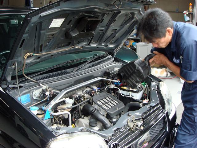 Keiワークス　社外品のエアクリーナー装着