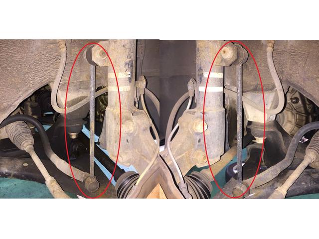 H17　トヨタカローラフィルダー　足回りのガタ付き、異音修理