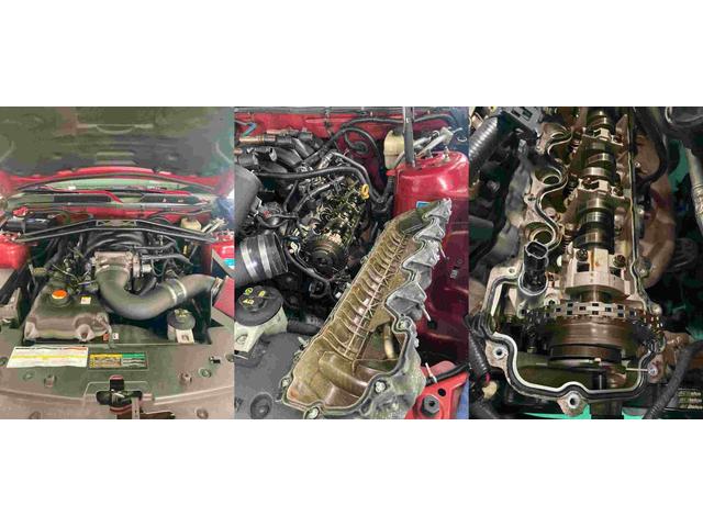 H20　フォード　マスタング　エンジンオイル漏れ修理