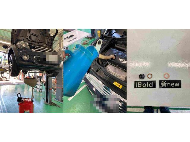 H24　BMW　MINI　タイヤ交換、オイル交換、O2センサー、ボンネットフィルム張替え作業