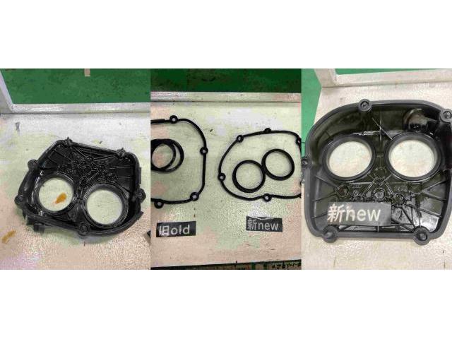 Ｈ２８　フォルクスワーゲン　ゴルフ　車検（タイミングチェーンカバーパッキンよりオイル漏れ）