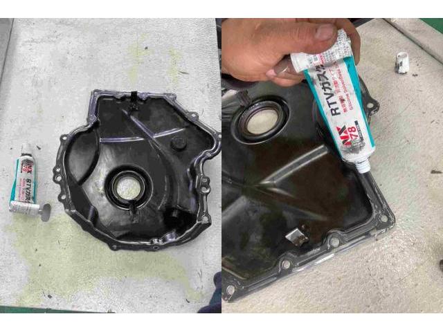 Ｈ２８　フォルクスワーゲン　ゴルフ　車検（タイミングチェーンカバーパッキンよりオイル漏れ）