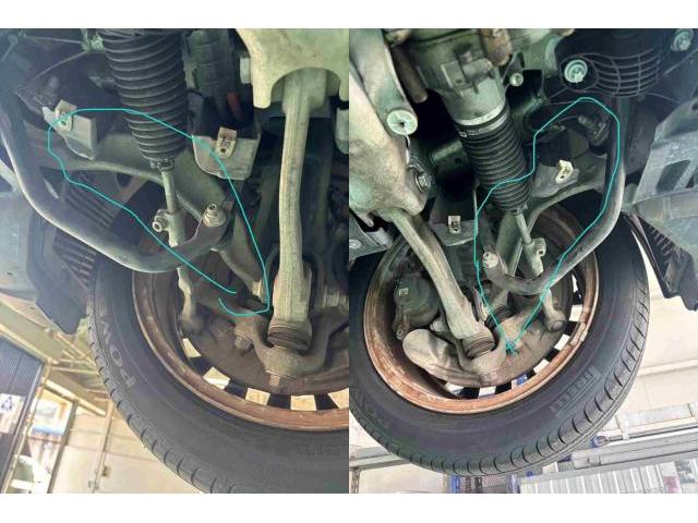 Ｈ２９　ＢＭＷ　５シリーズ　走行時異音（フロントサスペンションアーム）