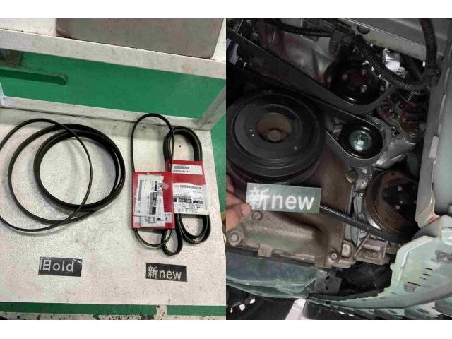 H26 日産　ノート　エンジンチェックランプ点灯、ベルト異音