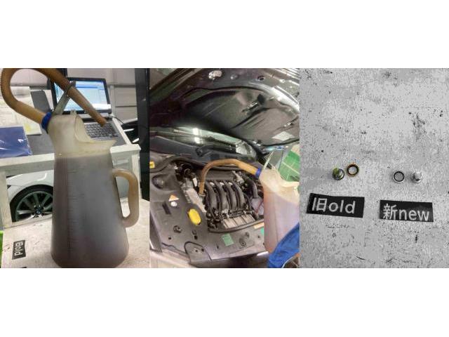 Ｈ19　ルノー　メガーヌ　車検（オイル漏れ、アイドリング不調）