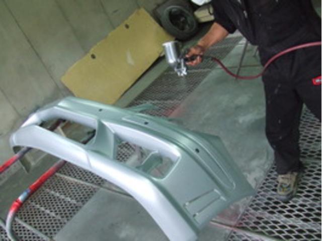 メルセデスベンツ W211 E63 AMG 板金塗装修理（バンパー交換塗装）