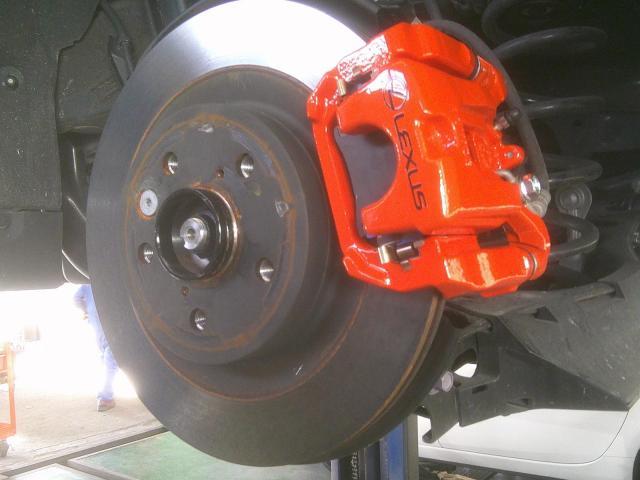 レクサス　ＮＸ　RX　ブレーキ　キャリパー　オレンジ　流用　F-スポーツ　ブレーキパッド　エンドレス　6POT　電動パーキング　モーター　リアキャリパー　野田市　坂東市　柏市　流山市　千葉県　茨城県　埼玉県