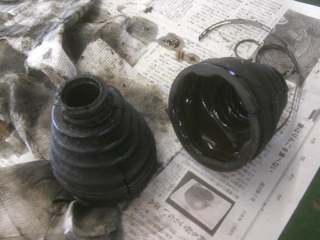 トヨタ　アルファード　ドライブシャフト　ブーツ　純正　インナー　アウター　交換　切れ　車高低い　カシメ　野田市　坂東市　柏市　流山市　千葉県　茨城県　埼玉県