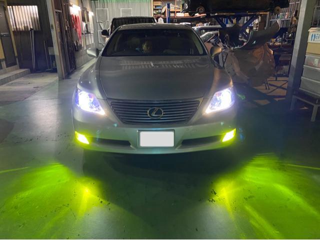 レクサス　LS460 フォグランプLED交換　