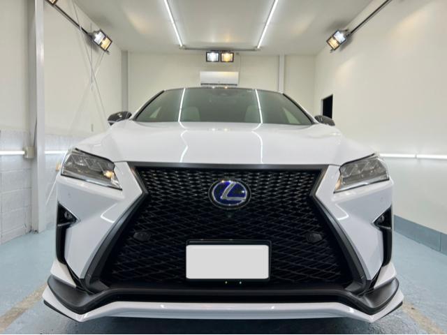 レクサス　RX ルーフラッピング　ラッピング承ります　塗装も可能　フルラッピング　スモークラッピング　塗装　カーボンシートも貼ります　貝塚市　岸和田市　和泉市　泉佐野市　無料代車