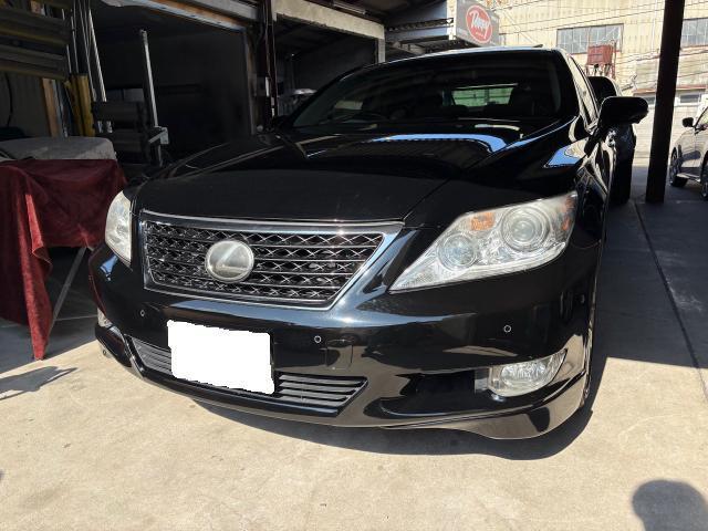 LEXUS LS460 レンズ黄ばみを除去しませんか？　ヘッドライトクリーニング　レンズリペア　傷・ヒビ・黄ばみを除去します　大阪　奈良　和歌山　兵庫　京都　滋賀　車の駆け込み寺　DORRY